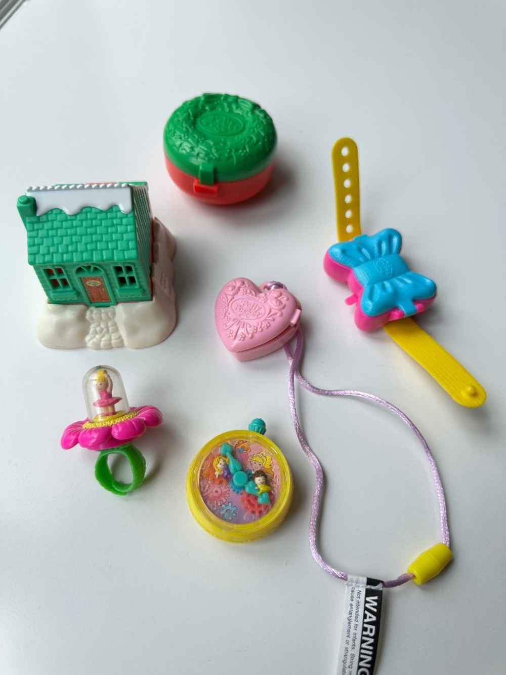 Vintage 1993-5 McDonald’s Polly Pocket Complete Full Set Lot of 6